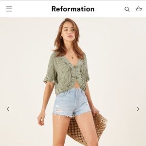 Reformation Dietrich Blouse NWOT